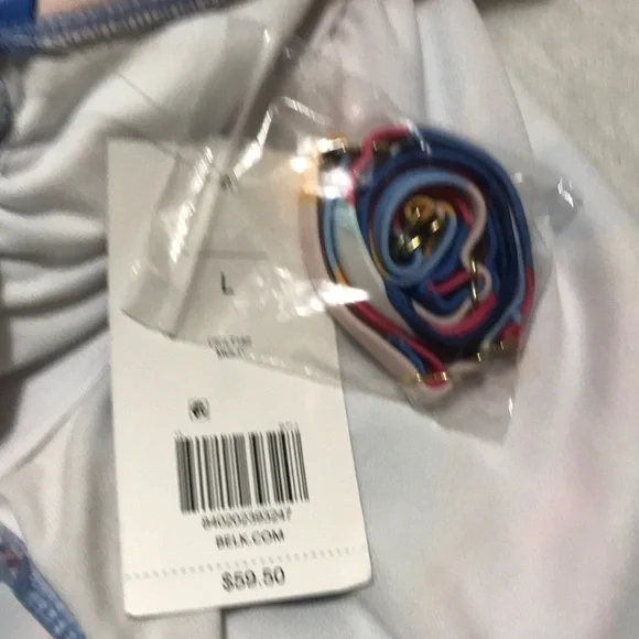 Crown & Ivy Women's Tropical Print Tankini Swim Top in Multicolor Large - Picture 7 of 9